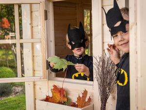 Halloweeni kostüümides poisid a2 disain täispuidust laste mängumajas Natural